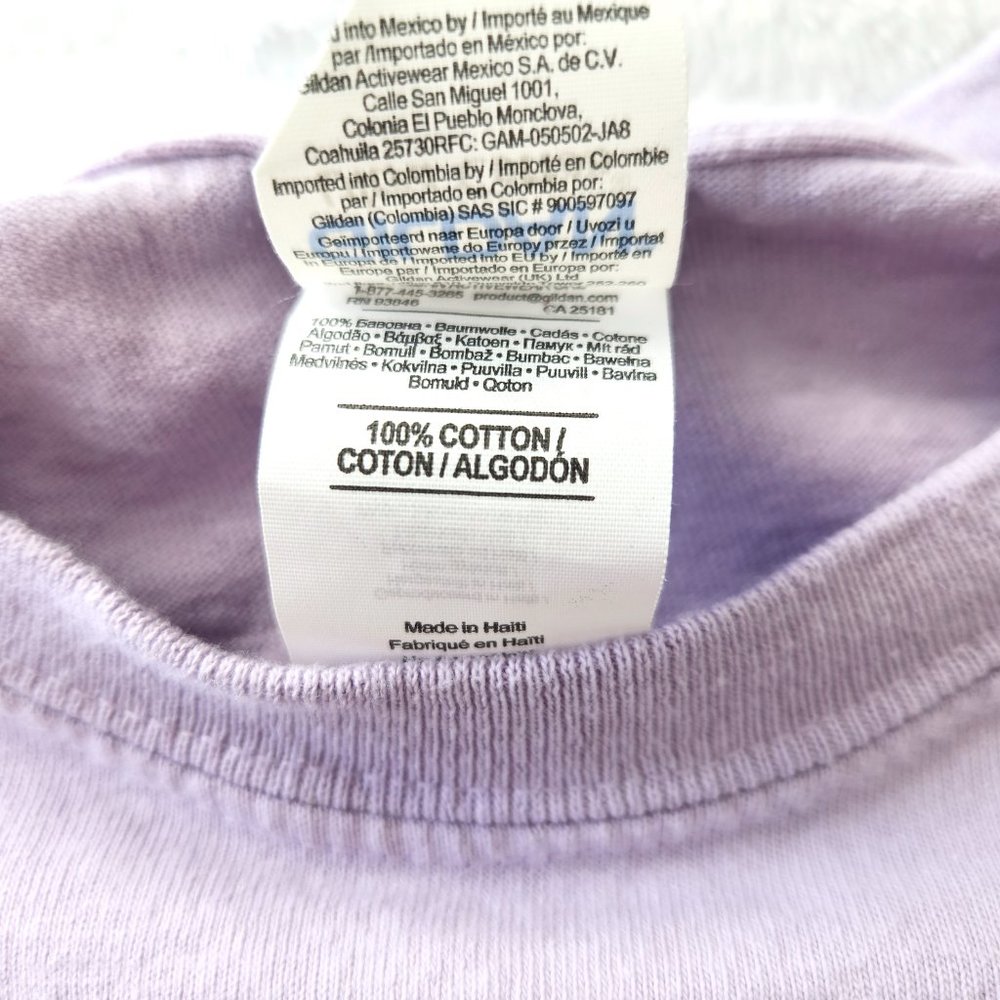 Vintage Easter Egg Graphic Tee Y2K Pastel Purple Gildan Short Sleeve Large - Picture 10 of 13